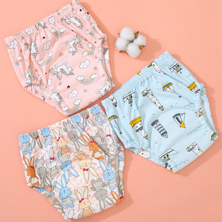Washable Reusable Baby Cloth Pocket Diapers Potty Training Pants Toddler Training Underwear for Baby