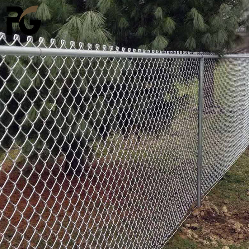 6ft 8ft 2.5mm Galvanized Wire Chain Link Fence For Church Protection