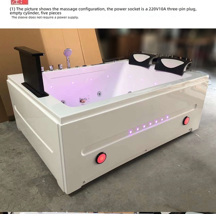 Durable Reinforced Bathtub Anti-slip Base Acrylic Soaking Bath Tub for Commercial Housing and Apartment Project