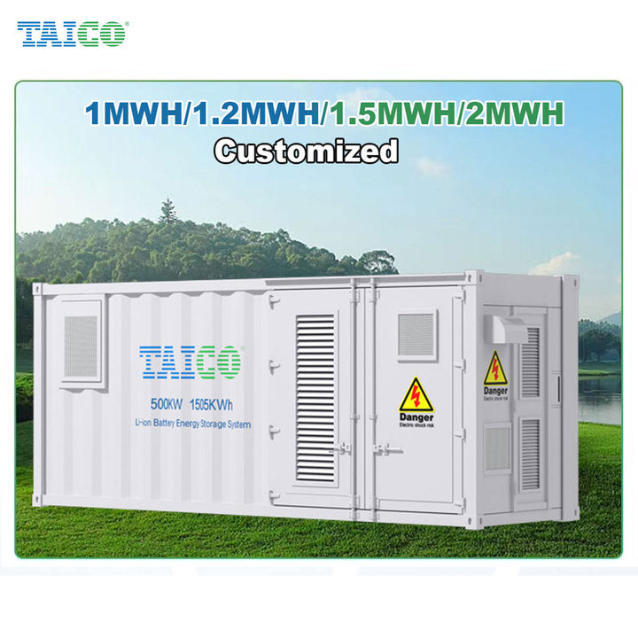 TAICO TK E-Cube A1000 Liquid Cooling 1MWH-2MWH Solar Battery Energy Storage System 1MW-2MW Lithium Ion Storage Container