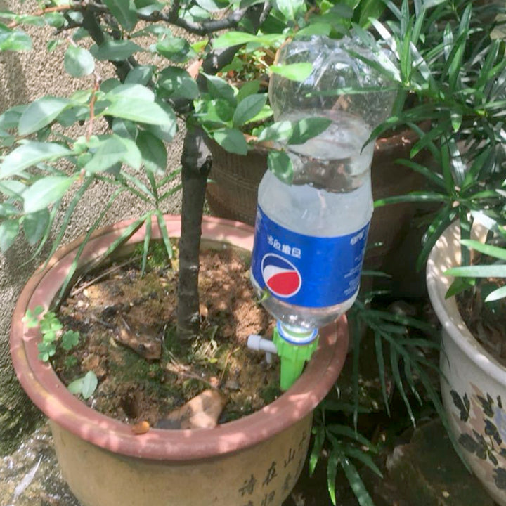 Garden Watering Irrigation Kit Adjustable Valve Self-Watering Plant Watering Drip Spikes Dripper for Homeland Vacation Plant Wat