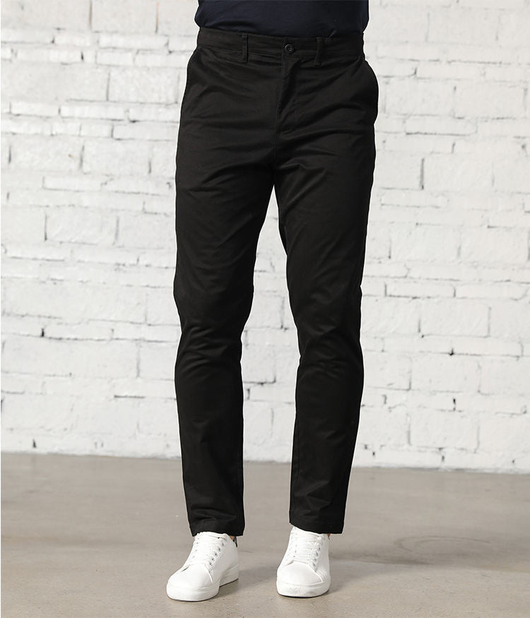 Custom Small MOQ Summer Classic Office Button Zipper Men's Chino Long Pants Trousers Chinos Casual Men Pants
