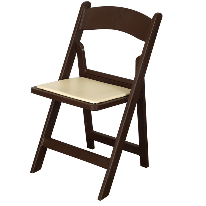 Wholesale Outdoor Durable Waterproof Wood Grain Resin Folding Garden Chairs for Events Wedding Banquets Party Restaurants Patio