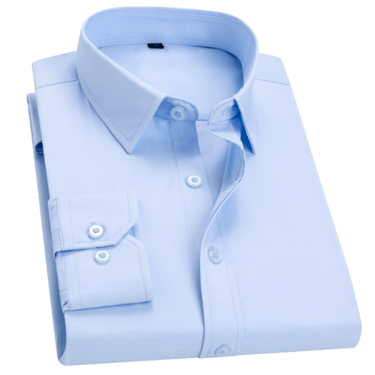 Men's factory wholesale high quality long sleeve shirts non-iron wrinkle free solid office men button down dress shirts