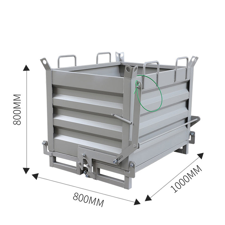 Customizable Equipment Waste Collection Bins Scrap Bins Drop Bottom Chips and Metal Recycle and Transfer Bin