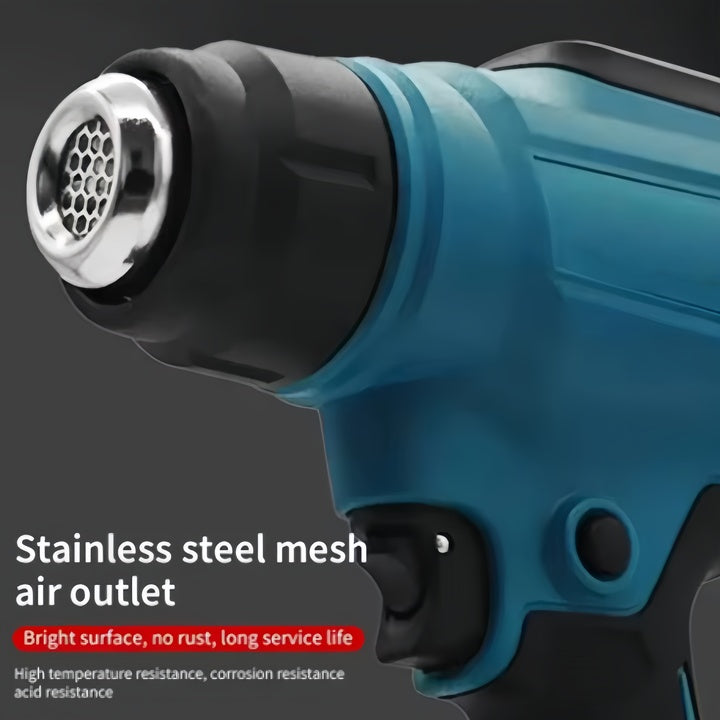 Digital Display Cordless Heat Gun 18V-20V Battery Adjustable Temperature 550°C Battery Heat Shrink Gun