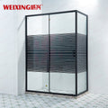 China Factory Modern Hotel Home Bathroom Framed Rectangle Tempered Glass Aluminum Shower Room