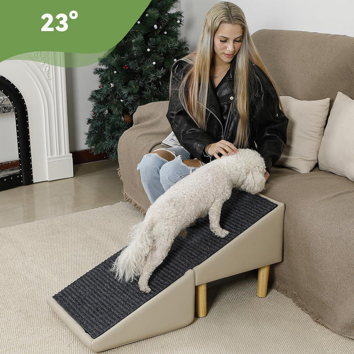 High Quality Wooden Leg Dog Ramp Ottoman Chair Pet Stairs Washable Multifunction Foot Stool for Pet