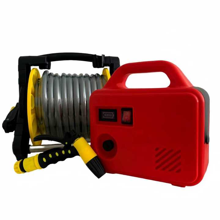 Portable 21V Lithium Battery PP Material Black/Red/Grey Garden Hose Reel Self-Priming Electric Pump Farm Irrigation Car Wash