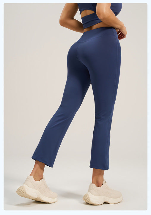 Seamless High Waist Flared Leggings Women Butt Lift High Elasticity Yoga Pants Full Length Stretchy Gym Fitness Wear