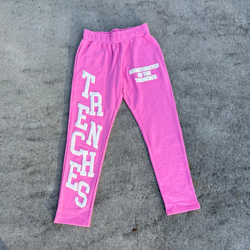 2023 Custom pants screen printing track pants cotton Puff Print Sweatpants men's pants & trousers