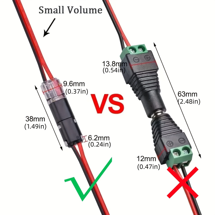 2 Way Electric Wire Connector Pluggable LED Quick Wire Connector 2 Pin Universal Wire Splice Connector With Locking Buckle
