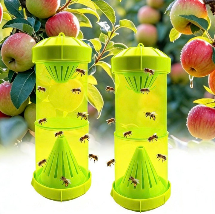 2 Pack Solid Telescopic Dual-use Columnar Wasp Trap Fly Insect Trap Long-Lasting (>480 Hours) Garden Outdoor