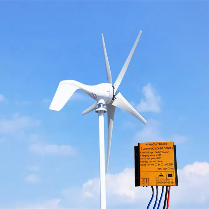 Elege 1kw Mini AC Axis Home Power Generator Controller Low Speed 1000w Wind Turbine Fan for Home Windmill Use