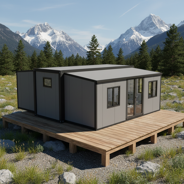 Luxury Expandable Container House 2 Bedroom 1 Bathroom Modular Prefabricated Office Home Apartment Hotel Villa Sandwich Panel