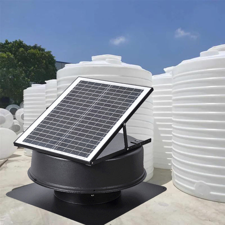 12inch Solar Roof Axial Flow DC Brushless Motor Industrial Exhaust Fan OEM Waterproof IP65 Aluminum Alloy Water Tank Cooling