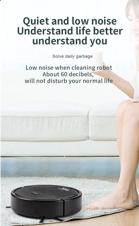 3 in 1 Sweeping Rechargeable Mopping Cordless 1500pa Home Robot Vacuum Cleaner