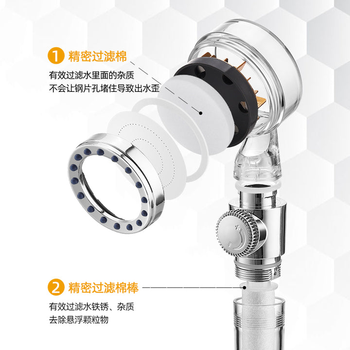 Multi Water Outlet Mirror Shower Head Wall Mounting Design for Home Bathroom Faucet Pressure Boosting Hand Shower Switch Modern