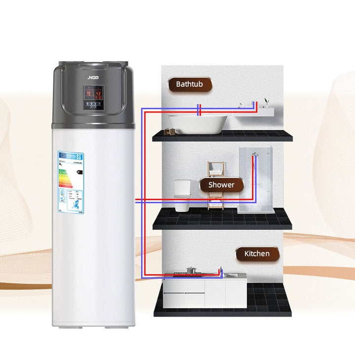 JNOD 200L Hot Water Tank Heat Pump Air Water All in One Heat Pump for Domestic Hot Water