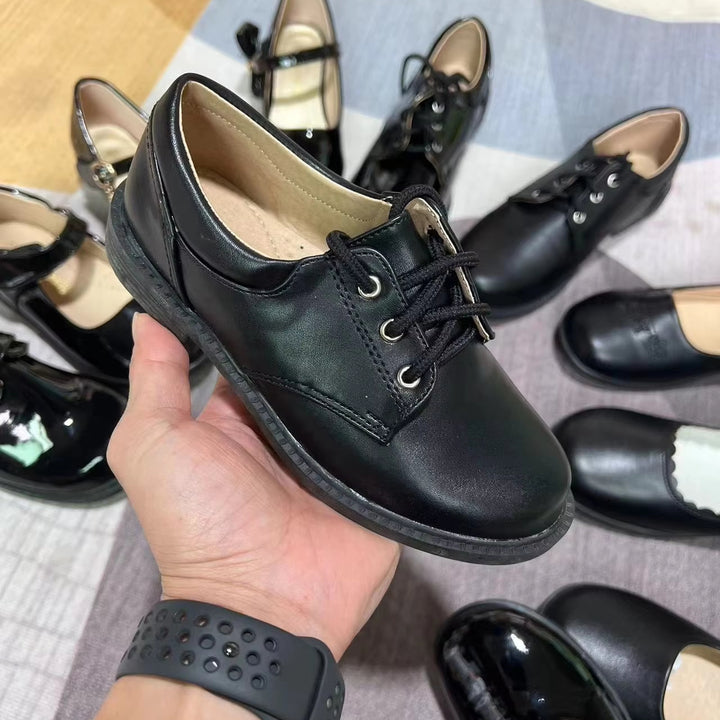 NEW Arrived Children's School Shoes Black Hot Selling Children's Leather Shoes Students Soft Soled Leather Shoes Wholesale