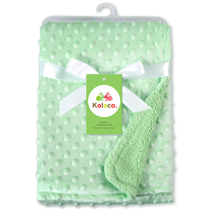 Songmai Double Layer Coral Fleece Plush Minky Receiving Blanket Bedding Soft Minky Comforting Baby Blanket Custom Wholesale