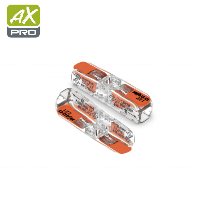 Original Brand New Quick Wire Connector 221-2411 IP67 Terminal Block 2 POS Clamp Cable Mount 32A for Lighting Application