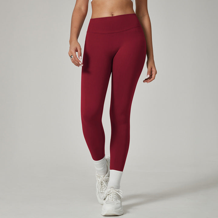 DFY High-Waisted Seamless Breathable Full Length Yoga Pants Cameltoe Peach Butt Lift Solid Style Plus Size Leggings