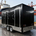 Modern Chinese Design 3-Stall Galvanized Sheet Eco-Friendly Portable Toilet Trailer Durable Outdoor