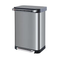High End 50L Stainless Steel Semi Automatic Household Deluxe Hotel Room Waste Bin Trash Can With Pedal
