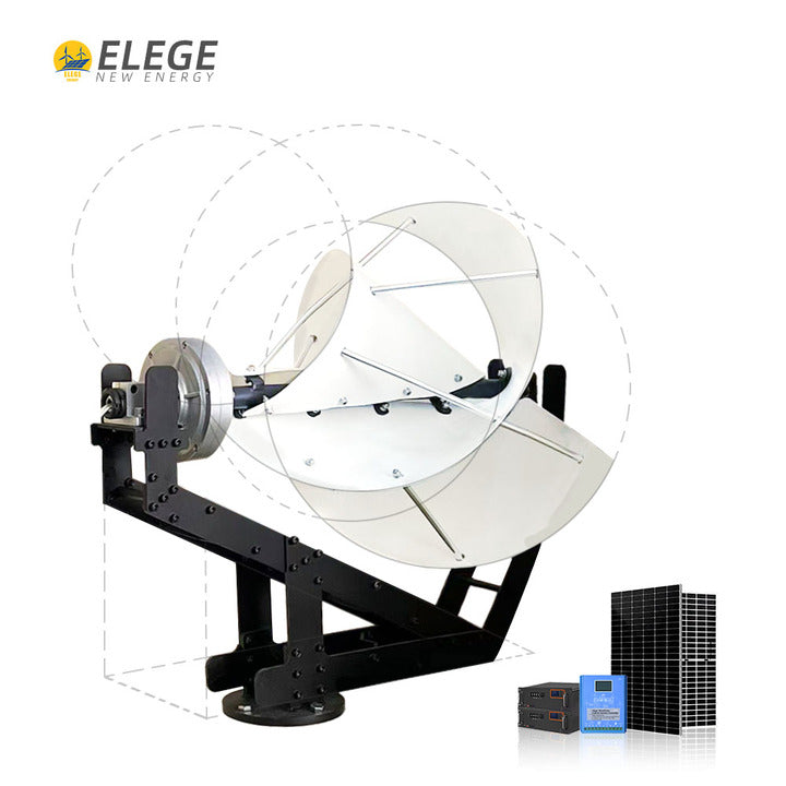 2kw the Archimedes Wind Turbine Generator 12V 24V DC Output for Solar Hybrid System Home Farm Cabin Power Supply