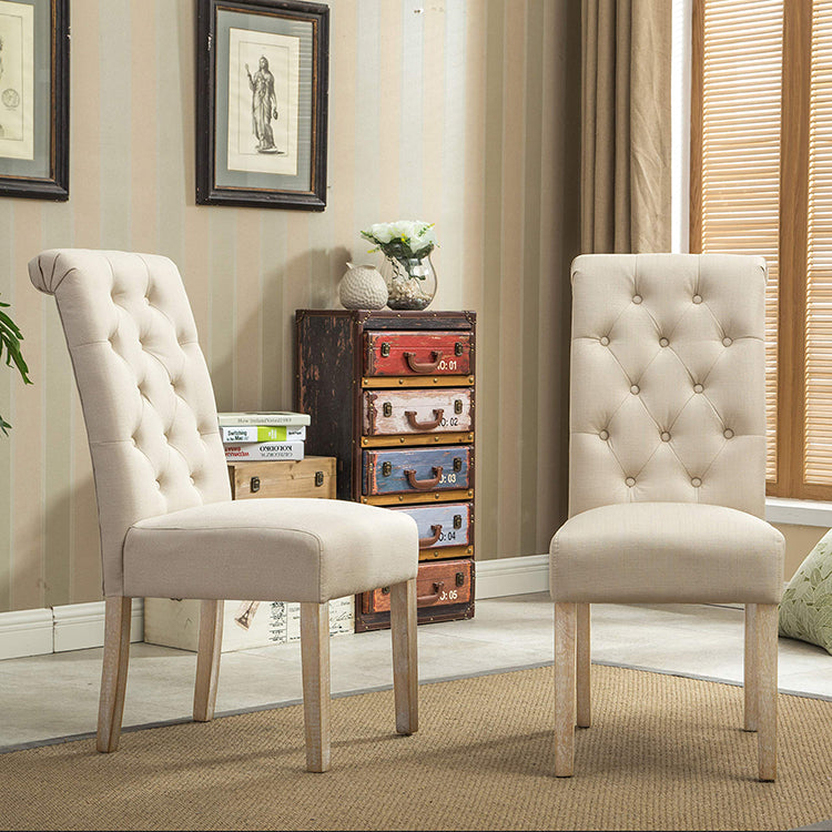 Factory Wholesale Custom Restaurant Furniture Chairs Solid Wood Tufted Dining Chair