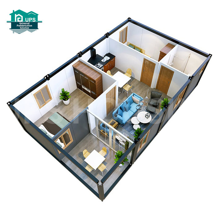 Prefab House 2 Story Container Home Modern Modular Detachable Container House Price Luxury Hotel 2 3 Bedroom 20 40 Feet Villa