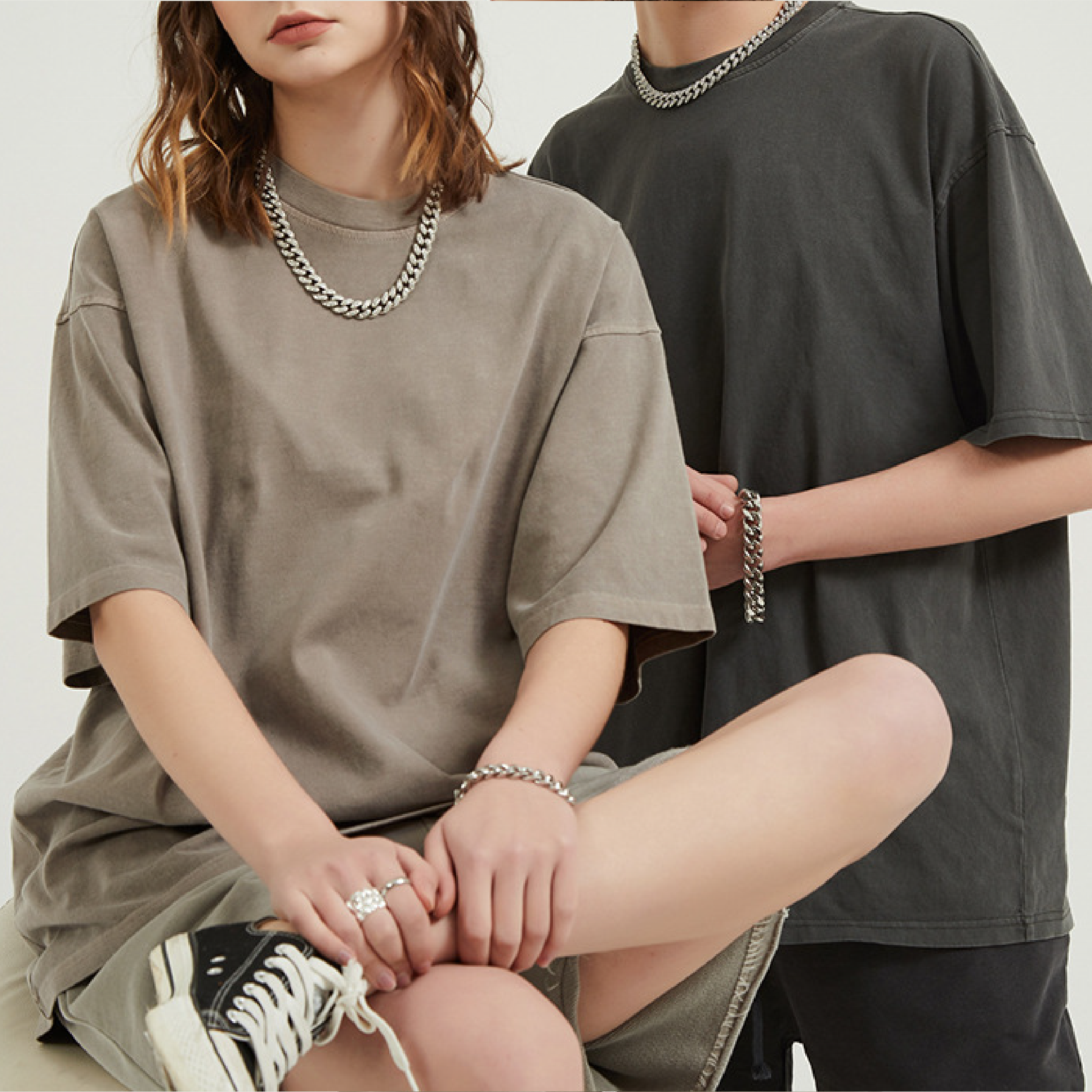 Nice Youpin clothes men direct-to-garment print DTG digital print oversize high street wear tshirt high quality acid washed tshi