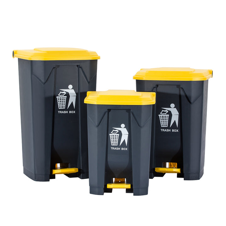 80 Litre Trash Waste Dust Bin Garbage Can Plastic Pedal Dustbin