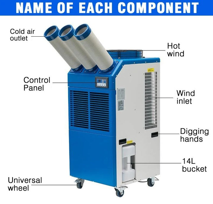 Industrial Air Conditioner Spot Cooler Refrigerated Air Conditioning