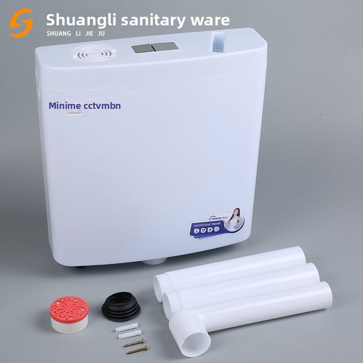 Modern Minimalism Polypropylene Hand-pressed High Pressure Wall Hanging Squatting Toilet Flush Water Tank