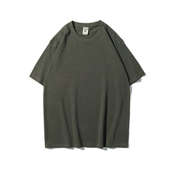 HIC High Quality Heavyweight 280gsm 100% Cotton Oversized Printed Embroidered Plain Tee plus size men's custom t shirt