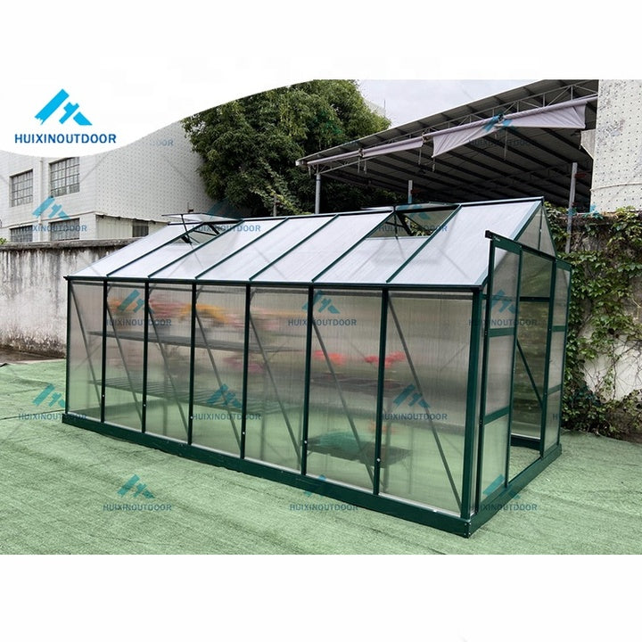 Factory Direct Modern Aluminum Frame Polycarbonate Greenhouse Easily Assembled Rot Proof & Waterproof for Plants