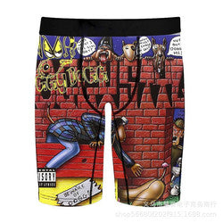Oem Factory Quick Dry Long Boxers For Man Fashion Beach Swimsuits Full Printed Men Underwear