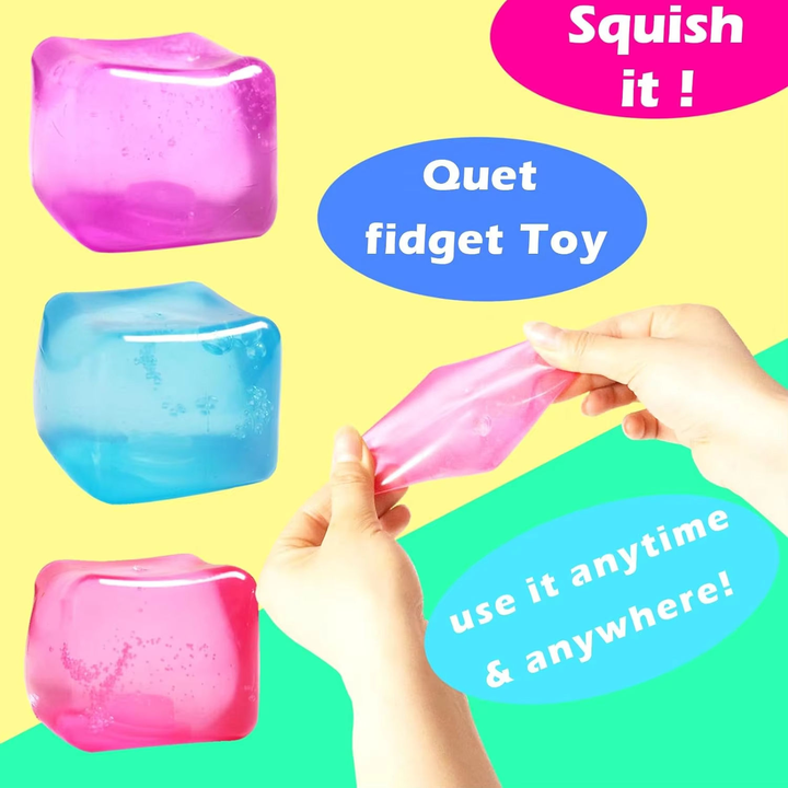 High Quality Custom Calming Sensory Squeeze Balls Wholesale Anxiety Stress Relief Squishy Fidget Gift Boxed Ice Cube Toys