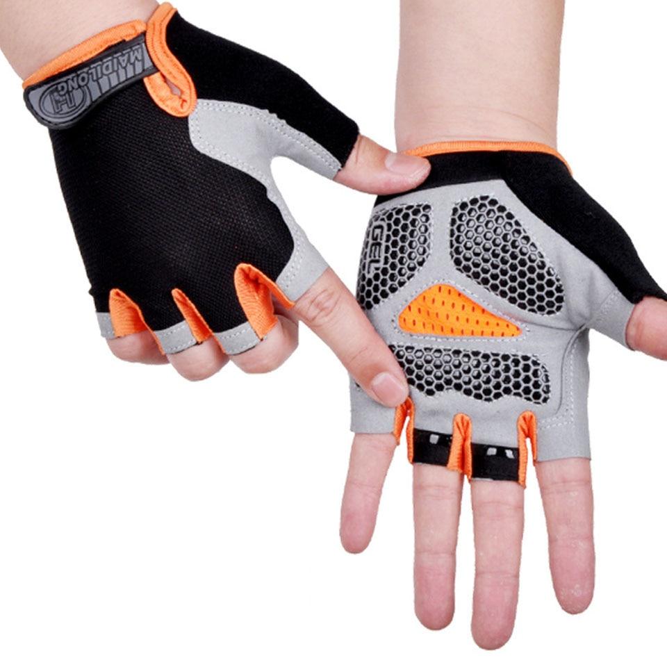 hot cycling anti slip anti sweat men women half finger gloves breathable anti shock sports gloves bike bicycle glove 1