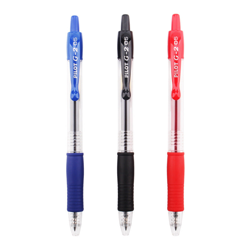 Hot selling Press Gel Pen G-2 Color Pen Student Gel Pen Red Blue Black  0.5/0.7mm  Large Capacity Ink Storage