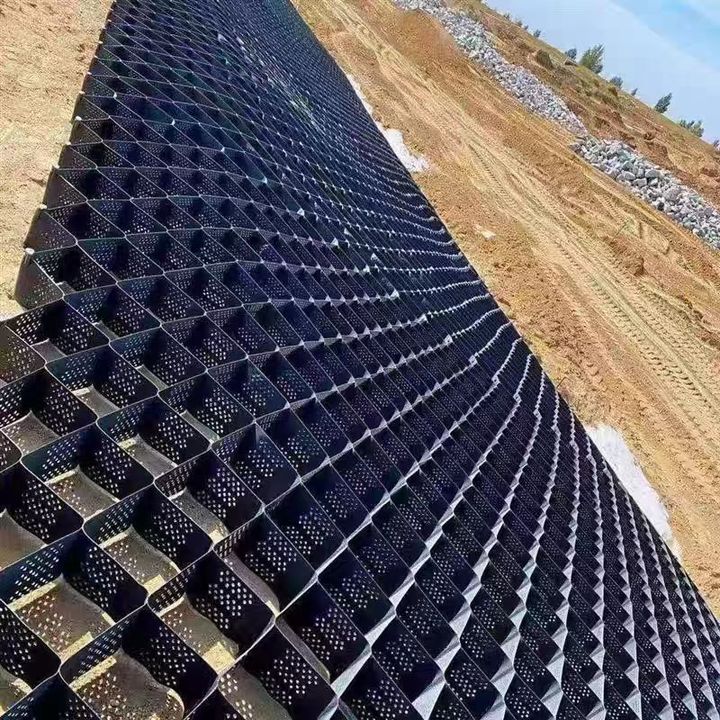 HDPE honeycomb geogrid retaining wall geogrid, used for slope soil protection
