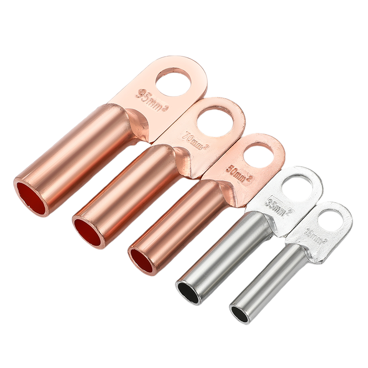 DT Copper Cable Lugs Electro Tinned Copper Tubular Cable Terminals Cable Connectors for Electrical Wiring and Power Distribution