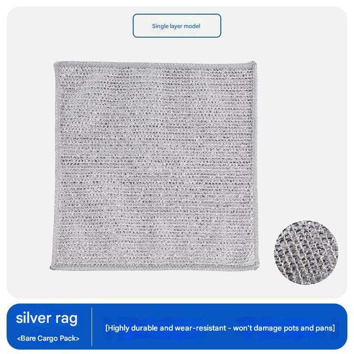 Upgrade Triple-r Non-Scratch Steel Wire Dishcloths Quick Dry Scrub Cloths Double-Steel Wire Cleaning Cloth