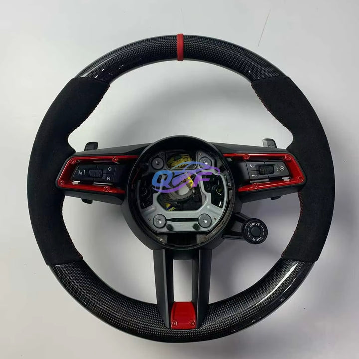 For Porsche Macan Panamera Cayenne Cayman Boxster 991 992 970 971 918 997 718 981 Modified Leather Black Sports Steering Wheel