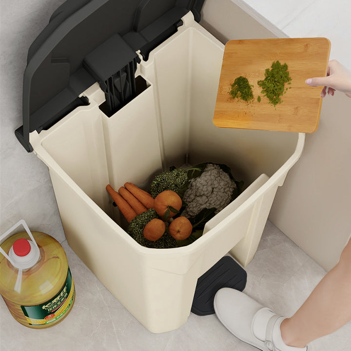 Customized Logo 20L Plastic Kitchen Waste Bin with Pedal
