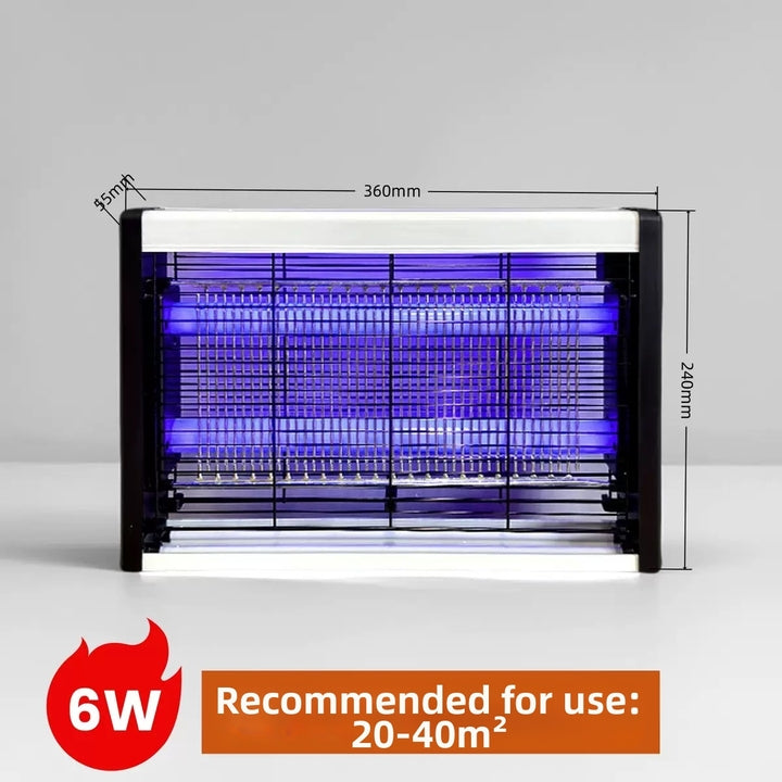 Best-selling Dual-tube Electric Shock Mosquito Killer Lamp LED - 6W/8W/12W, Suitable for Indoor Restaurants Canteens