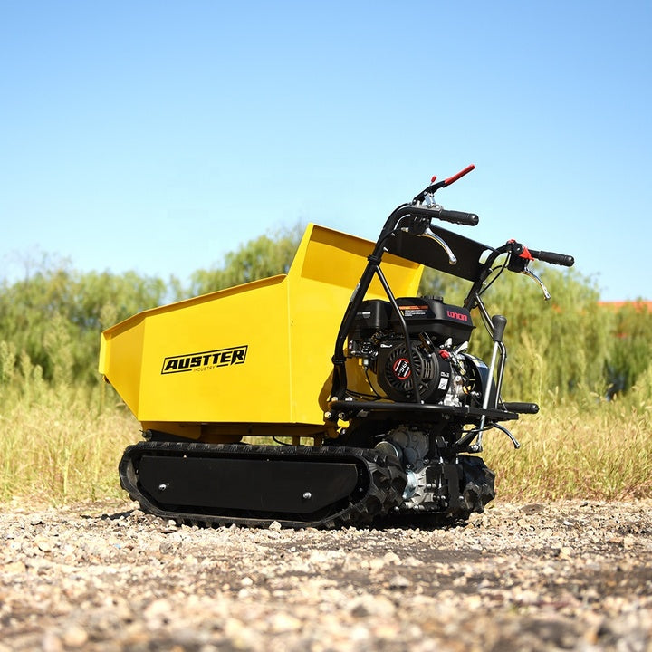 AUSTTER 500KG Load Capacity Gasoline Engine Powered Barrow Small Tracked Crawler China Mini Dumper