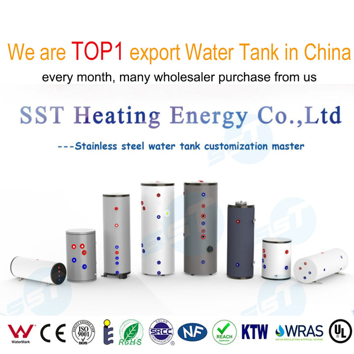 SST 50L-1000L Stainless Steel Pressure Water Tank for Heat Pump Buffer Tank Hot Water